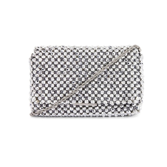 Loeffler Randall Handbags - Loeffler Randall Mimi Beaded Clutch with Chain